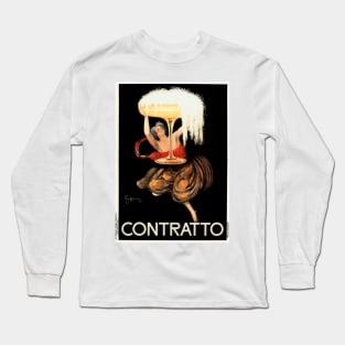 CONTRATTO SPARKLING WINE 1922 Italy Alcohol Advertisement by Leonetto Cappiello Long Sleeve T-Shirt